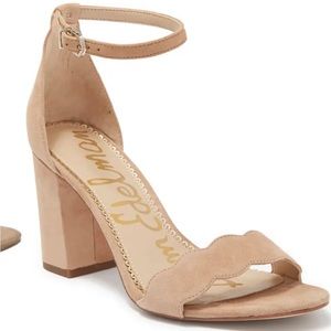 Sam Edelman Scalloped Ankle Strap Sandal, Size 8 (EUR 38)